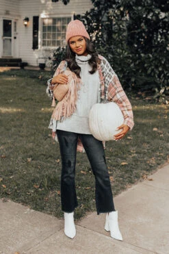 Counting Kisses Waffle Knit Sweater In Grey -Hanger Fashion 2109031827001 2022091911260100 603391b1counting kisses waffle knit sweater in grey