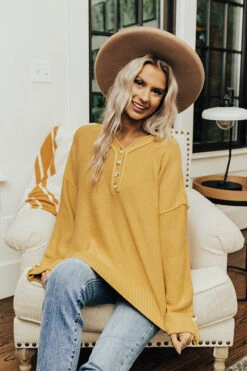 Autumn Affair Knit Sweater In Light Mustard -Hanger Fashion 2109075602000 2021102015463700 4c9ec7a0autumn affair knit sweater in light mustard