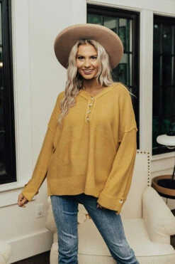 Autumn Affair Knit Sweater In Light Mustard -Hanger Fashion 2109075602000 2021102015463800 9df737d3autumn affair knit sweater in light mustard