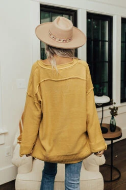 Autumn Affair Knit Sweater In Light Mustard -Hanger Fashion 2109075602000 2021102015463800 b39e05a3autumn affair knit sweater in light mustard