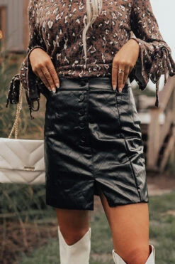 Remember Tonight Faux Leather Skirt -Hanger Fashion 2109135537000 2022083011375600 80504f84remember tonight faux leather skirt