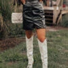 Remember Tonight Faux Leather Skirt