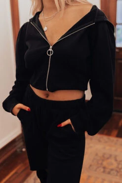 Wild About The Weekend Crop Hoodie In Black 6 Wild About The Weekend Crop Hoodie In Black -Hanger Fashion 2109208271000 2021110409580400 2b705575wild about the weekend crop hoodie in black
