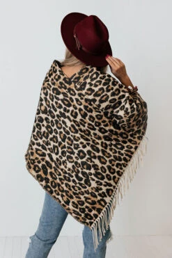 Cozy Drop Leopard Poncho -Hanger Fashion 2109228484000 2021101909335900 0a1aea43cozy drop leopard poncho