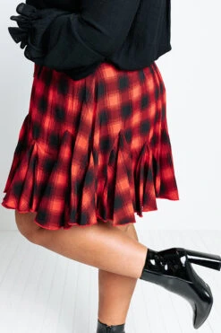 Small Town Holiday Skirt In Red Curves -Hanger Fashion 2109238193000 2021102815430200 f2449097small town holiday skort in red curves
