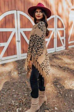 Bonfire Belle Leopard Poncho 12 Bonfire Belle Leopard Poncho -Hanger Fashion 2110122053000 2022110713014800 1c794a76bonfire belle leopard poncho