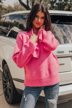 Peaceful Morning Sweater In Pink -Hanger Fashion 2110164728000 2022101812441800 311a392apeaceful morning sweater in pink