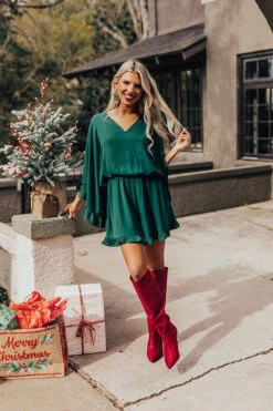 Chic Reveal Romper In Hunter Green -Hanger Fashion 2111022960000 2021111520500700 3bc7c54bchic reveal romper in hunter green