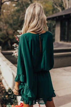 Chic Reveal Romper In Hunter Green -Hanger Fashion 2111022960000 2021111520500800 f6588ba3chic reveal romper in hunter green