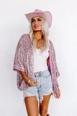 Ritzy Bliss Sequin Cardigan In Blush -Hanger Fashion 2111045501000 2023040320244300 297c8811ritzy bliss sequin cardigan in blush