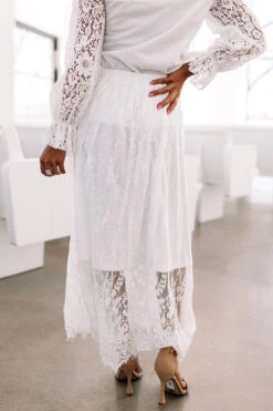 The Misi Lace Midi Skirt -Hanger Fashion 2202072867000 2022022410531900 0359a6dcthe misi lace midi skirt