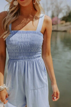 Boat Weekend Smocked Romper In Sky Blue -Hanger Fashion 2204076794000 2022042112381600 f817ff6aboat weekend smocked romper in sky blue