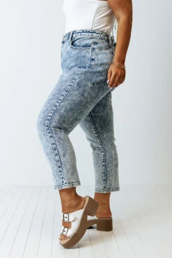 The Rainier High Waist Acid Wash Jean Curves -Hanger Fashion 2204225211000 2022051708441200 98811adathe rainier high waist acid wash jean curves
