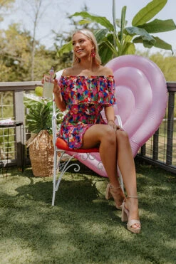 Seas The Moment Floral Romper In Red -Hanger Fashion 2204229218000 2022050314180000 67df5f5eseas the moment floral romper in red