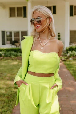Insta Famous Bustier Crop Top In Lime -Hanger Fashion 2205025948000 2022052409581000 ae69562ainsta famous bustier crop top in lime