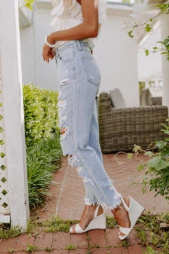 The Kendy High Waist Distressed Jean 8 The Kendy High Waist Distressed Jean -Hanger Fashion 2205094849000 2022051314575700 c7105fcbthe kendy high waist distressed jean