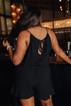World Wide Adventure Romper In Black Curves -Hanger Fashion 2206084387000 2022071208261400 7348ab41world wide adventure romper in black curves