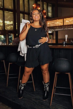 World Wide Adventure Romper In Black Curves -Hanger Fashion 2206084387000 2022071208261400 bba2fb85world wide adventure romper in black curves