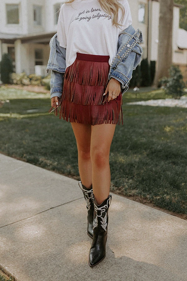 Country Road Faux Leather Skirt In Wine 7 Country Road Faux Leather Skirt In Wine - Image 7