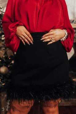 Find The Spotlight Feather Skirt In Black Curves -Hanger Fashion 2207268702000 2022102809163800 97ded1ebfind the spotlight feather skirt in black curves