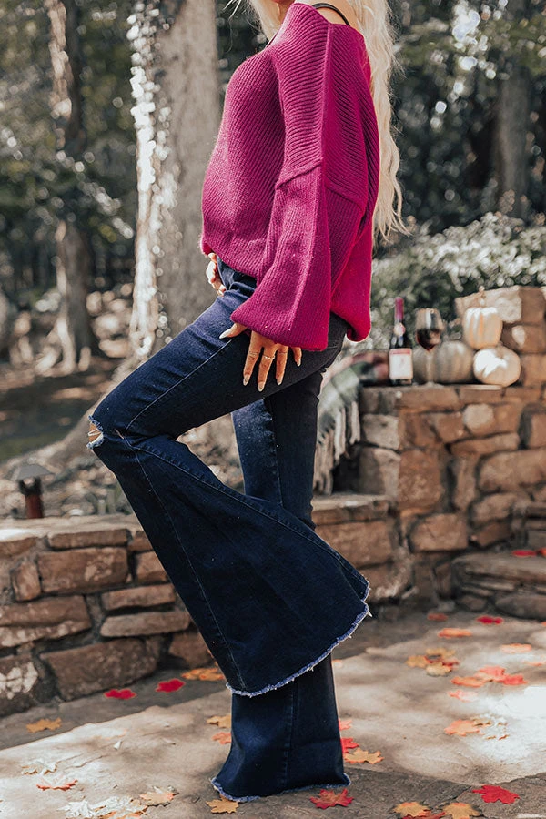 The Steele High Waist Flare In Dark Wash 2 The Steele High Waist Flare In Dark Wash - Image 2