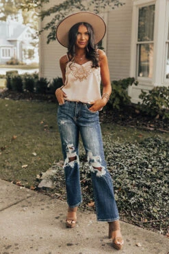 The Whirl High Waist Distressed Jean -Hanger Fashion 2209086227000 2022091915062600 8a0c83abthe whirl high waist distressed jean