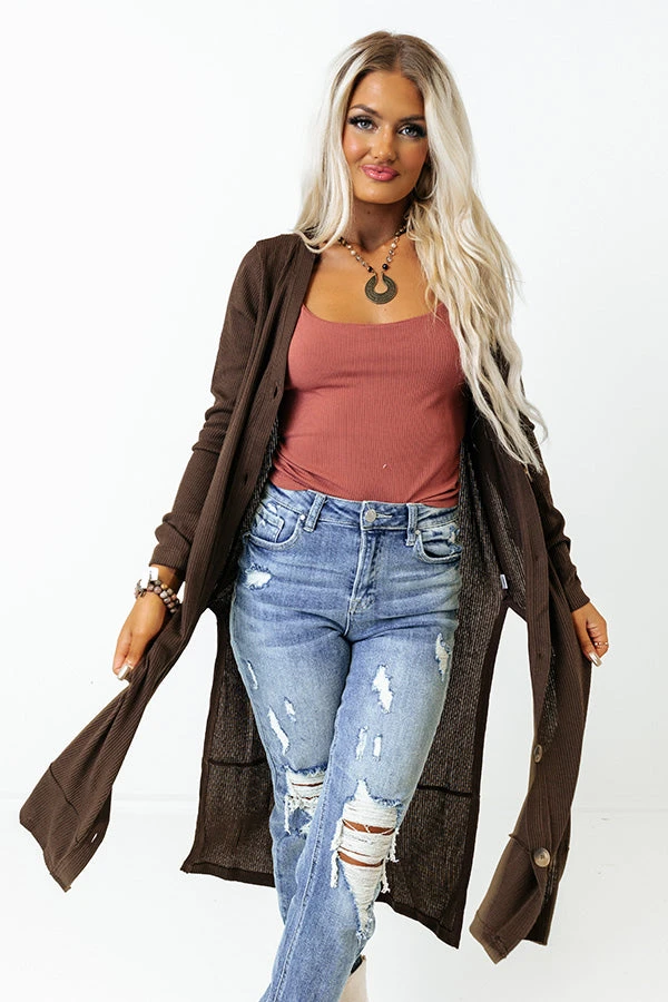 Making Memories Cardigan In Chestnut 6 Making Memories Cardigan In Chestnut - Image 6