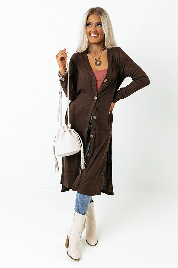 Making Memories Cardigan In Chestnut 2 Making Memories Cardigan In Chestnut - Image 2