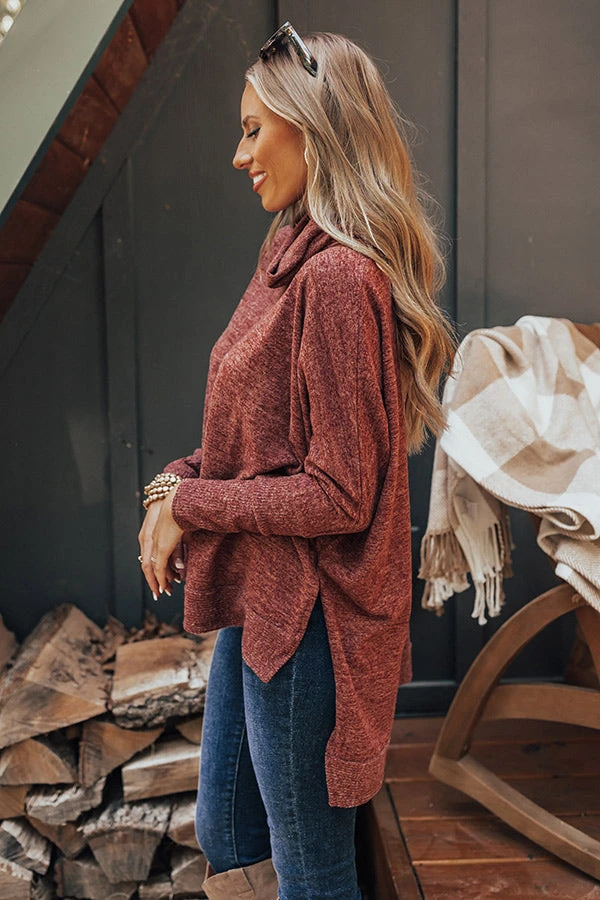 Senorita Snuggles Shift Sweater In Wine 5 Senorita Snuggles Shift Sweater In Wine - Image 5