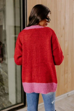 Staring At The Sunset Knit Cardigan In Red -Hanger Fashion 2209303178000 2022101007580500 f13882f8staring at the sunset knit cardigan in red