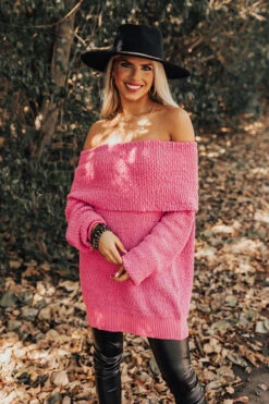 Curl Up And Get Cozy Knit Sweater In Pink -Hanger Fashion 2210101385000 2022101716310800 78f3066bcurl up and get cozy knit sweater in pink