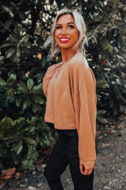 Newly Obsessed Crop Top In Camel -Hanger Fashion 2211012662000 2022110313234000 e8def332newly obsessed crop top in camel