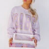 Call Me Babe Graphic Sweatshirt In Dusty Purple