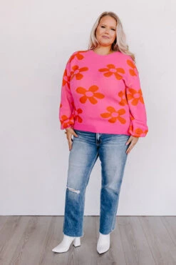 Flower Power Sweater Curves -Hanger Fashion 2212144717000 2023011009543600 4925055cflower power sweater curves