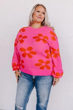 Flower Power Sweater Curves -Hanger Fashion 2212144717000 2023011009543600 4d220e91flower power sweater curves