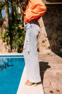 The Jolene High Waist Distressed Jean -Hanger Fashion 2301185370000 2023020718172900 fbe3afebthe jolene high waist distressed jean