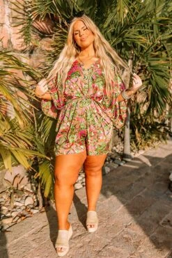 Truly Tropical Satin Romper Curves -Hanger Fashion 2301235785000 2023022710320500 500f53e3truly tropical satin romper curves