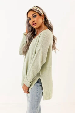 Reaching For Something Knit Sweater In Pear -Hanger Fashion 2302073046000 2023022114365400 0d69624freaching for something knit sweater in pear