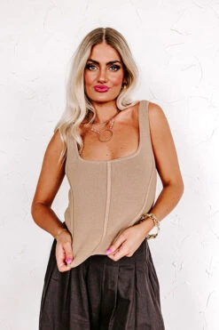 Long Lost Love Sculpt Top In Khaki -Hanger Fashion 2302237486000 2023050110214800 b217d57elong lost love sculpt top in khaki