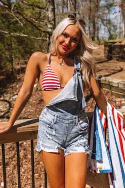 The Zoe Distressed Overalls