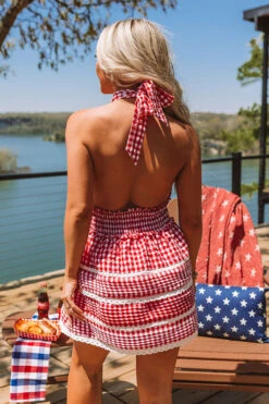 Red, White, And True Gingham Romper -Hanger Fashion 2304051450000 2023042016005500 e6a4af13day moon express sample 2
