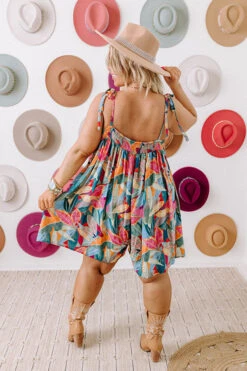 Bloom With A View Romper In Green Curves -Hanger Fashion 2304056311000 2023052814155800 ed8d8cfcbloom with a view romper in green curves