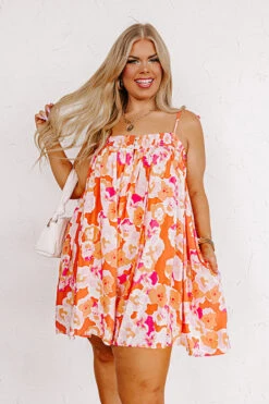 Bloom With A View Romper In Tangerine Curves -Hanger Fashion 2304066157000 2023051716165000 e015d2b8bloom with a view romper in tangerine curves