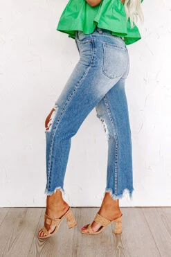 The Avianna High Waist Distressed Jean -Hanger Fashion 2305046408000 2023051709081400 ef1ba30dthe avianna high waist distressed jean