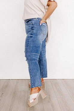 The Nabana High Waist Distressed Jean Curves -Hanger Fashion 2305046877000 2023051716342000 f65a20d7the nabana high waist distressed jean curves