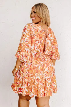 Love The Journey Floral Romper In Orange Curves 6 Love The Journey Floral Romper In Orange Curves -Hanger Fashion 2305085718000 2023051313524600 27972457love the journey floral romper in orange curves