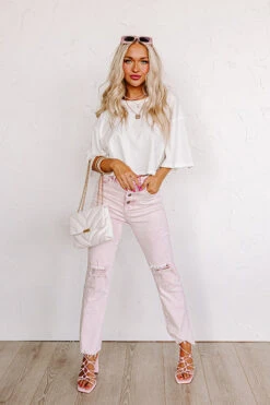 The Alondra High Waist Distressed Jean