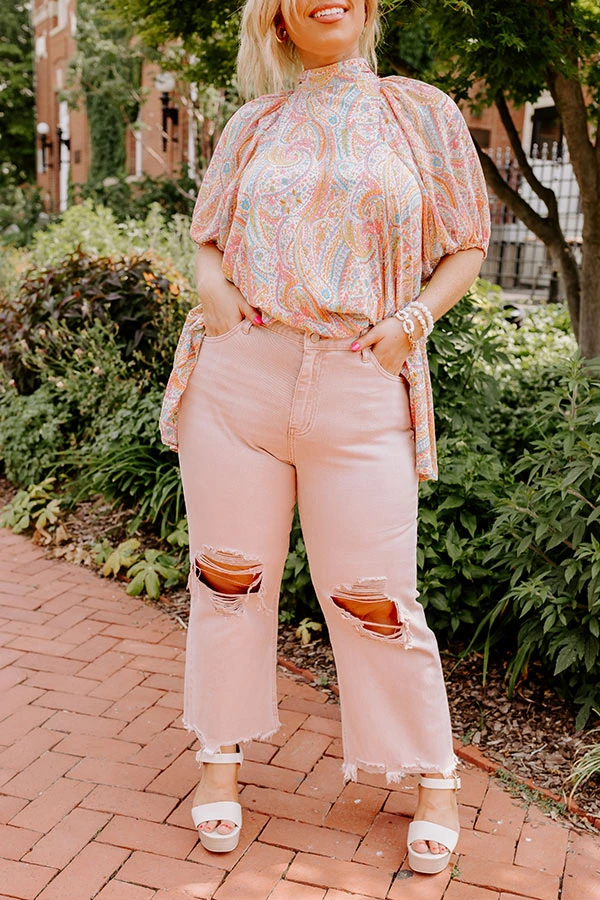 The Averie High Waist Distressed Straight Leg Jean In Latte Curves 1 The Averie High Waist Distressed Straight Leg Jean In Latte Curves