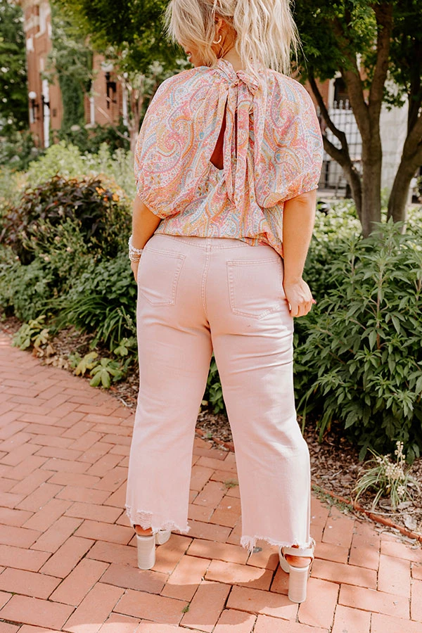 The Averie High Waist Distressed Straight Leg Jean In Latte Curves 4 The Averie High Waist Distressed Straight Leg Jean In Latte Curves - Image 4