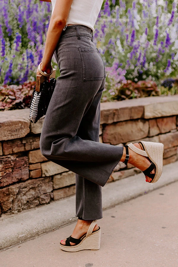 The Taron High Waist Wide Leg Pants In Vintage Black 6 The Taron High Waist Wide Leg Pants In Vintage Black - Image 6